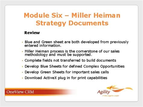 miller heiman worksheets.